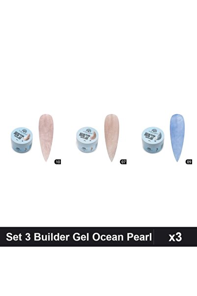 Makeup Set 3 Builder Gel Ocean Pearl Dream 15g, Nuante 07 09 10, Constructie ...