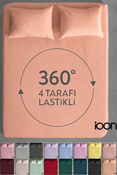 İQON Ranforce tkani elastični set posteljine za krevet, dupli - 21 boja