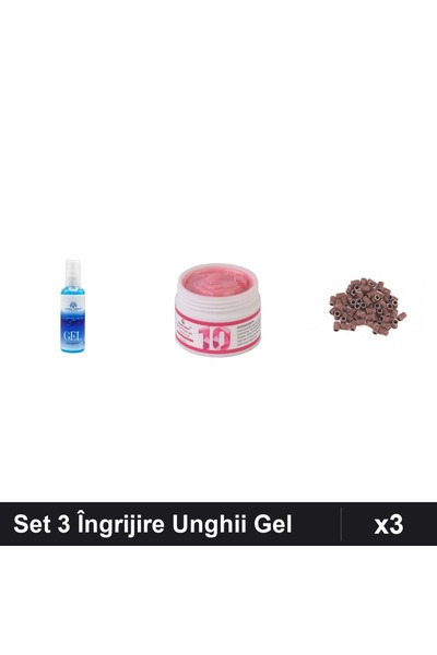 Makeup Set 3 Îngrijire Unghii - Gel Epilare 100ml + Builder Gel UV LED 15g + ...