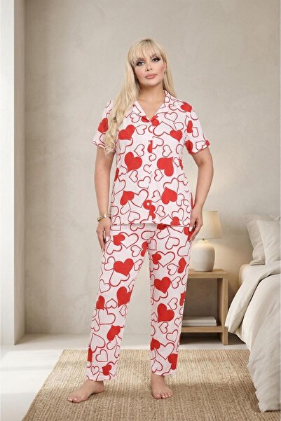 BALİS PİJAMA Women's Bamboo Fabric Oversized Soft Textured Quality Comfortabl...