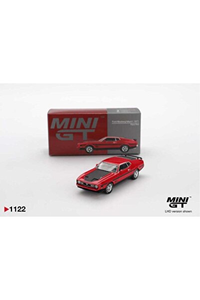 mini gt BL 1122 minigt Ford Mustang Mach1 1971 Race Kırmızı 1/64 Model Araba