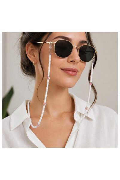 Bijustore Pink Beads - Pearl Women's Eyeglass Chain