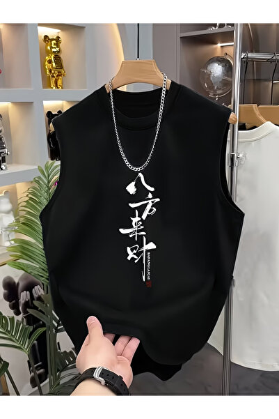 valeriae bellanova Tricou fără mâneci pentru bărbați, supradimensionat, cu de...