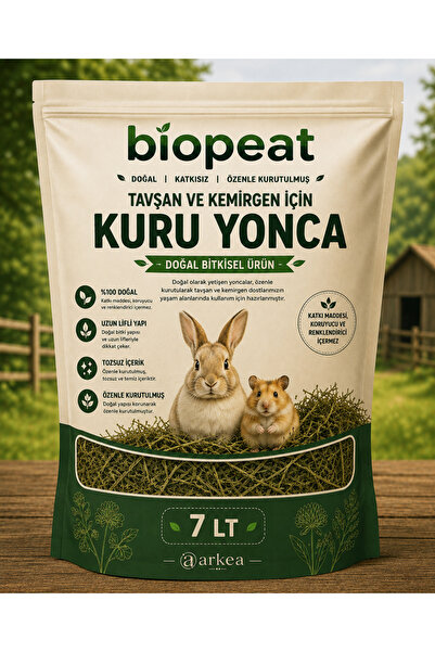 BioPeat Kuru Yonca 7 Litre – Tavşan ve Kemirgenler İçin Doğal, Katkısız, Tozs...