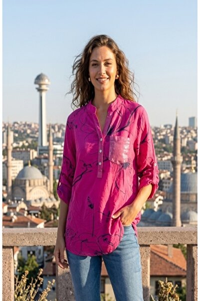 Fibula Otantik standart beden %yüz keten italyan pul detaylı bluz 36-46 beden...