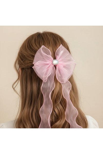 Shiklik Accesoriu de păr cu fundă, cu detalii de piatră strălucitoare, care oferă un aspect elegant și rafinat