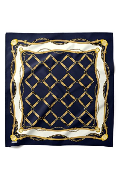HAWWA Chain Lattice Patterned Satin Scarf