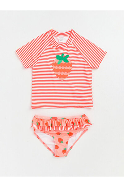 LC Waikiki Set bikini pentru fete NEVAVM cu model de căpșuni