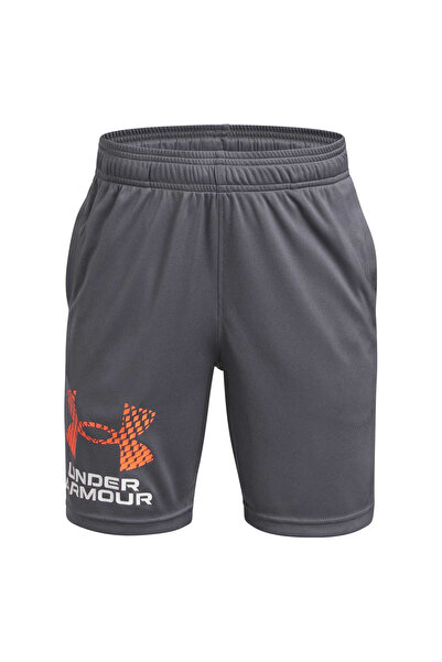 Under Armour Gri Erkek Çocuk Baskılı Şort 1383333-709-UA Tech Logo Shorts