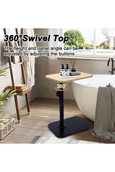 Tables طرف على شكل حرف C قابل للتعديل بزاوية 360 درجة °   طاولة دوارة قابلة ل...