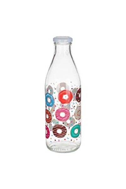 Zumzeria Glass Bottle with Donuts Pattern 1l