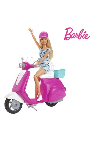 mattel Barbie Doll with Scooter -