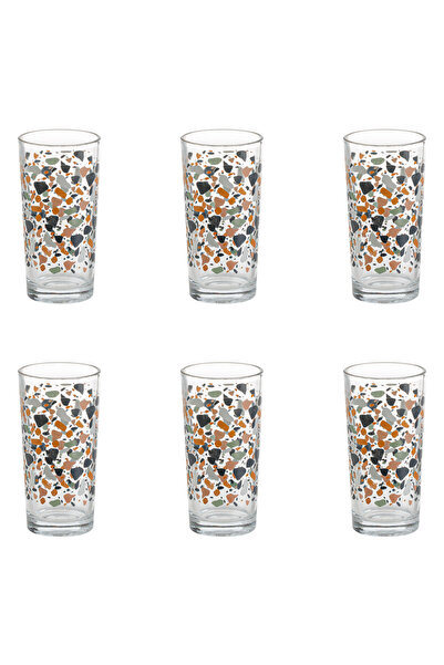 OEM Set of 6 Transparent Glass Cups "Mosaic" 250ml