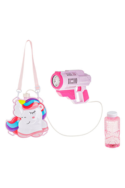 Zumzeria Jucărie cu bule roz tip mitralieră cu geantă unicorn