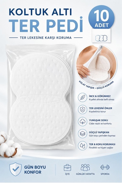 Kitchen Beauty 10 Adet Koltuk Altı Pedi Koltuk Altı Ter Önleyici Ve Ter Emici...