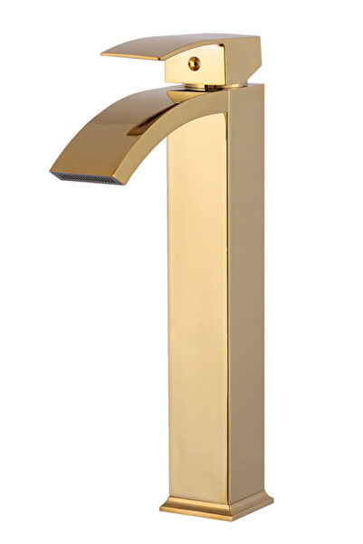 Granitan Baterie Lavoar Aurie Inalta Cascada, Alama, Design Modern