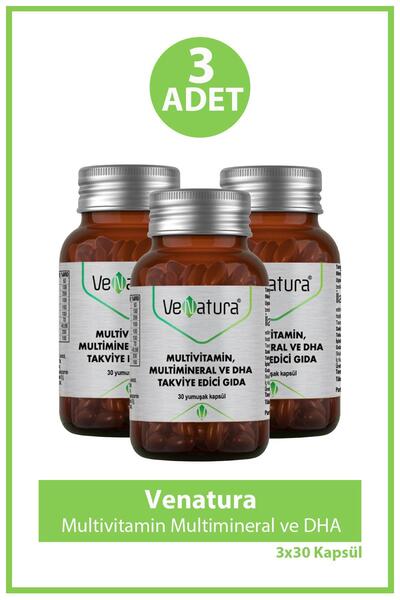 VeNatura Multivitamin Multimineral ve DHA 30 Kapsül 3 Adet