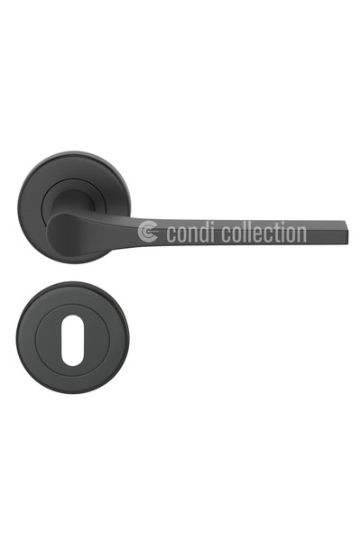 Condi Collection 3061 مقبض باب من الفولاذ المقاوم للصدأ باللون الأسود الثابت