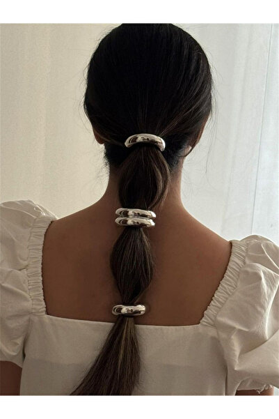 Take Two By Styli Silver Hair Tie