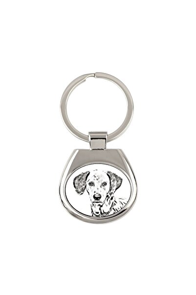 Art - Dog Dalmatian, Câine de companie - breloc cu câine, breloc cu imprimeu,...