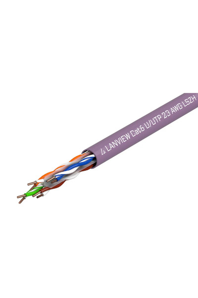 Lanview Cablu de rețea Cat6 U-UTP 4x2xAWG24 LSZH Mov Cutie 305m