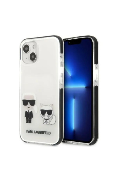 Karl Lagerfeld KLHCP13STPEKCW Husă rigidă albă pentru Apple iPhone 13 mini Ka...