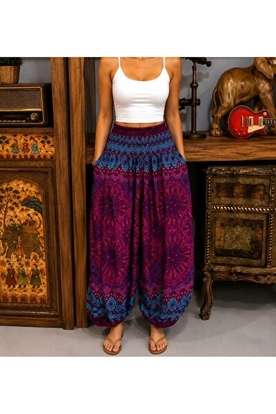 KESKİN AKSESUAR YUMUŞAK %100 RAYON KUMAŞ ŞALVAR CEPLİ STANDART BEDEN