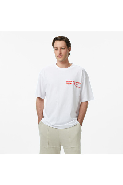 United4 Regular Fit Men's White T-Shirt