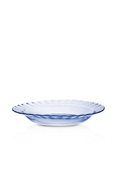 Duralex Picardie Deep Plates Set, 6pcs, 23.5cm, Blue Tempered Glass, Round