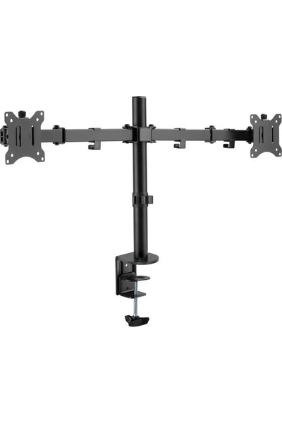 LogiLink mounting kit - adjustable arm - for 2 LCD displays - black