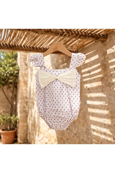 Eda Baby Desenli Fiyonklu Kız Çocuk Zıbın