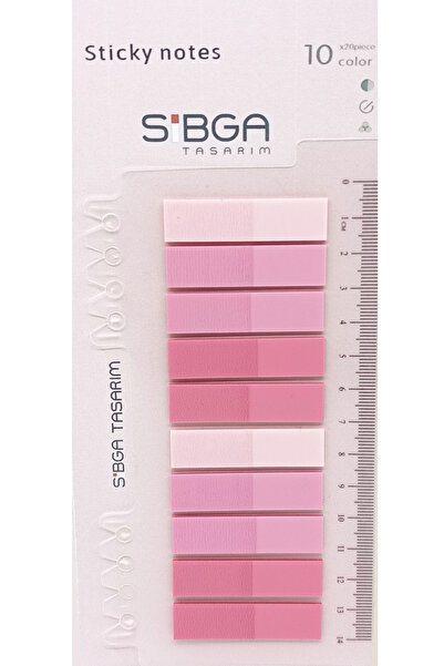 sibga tasarım Şeffaf Pembe Postit Post-it Post it. Kitap Ayracı Ayraç Plastik...
