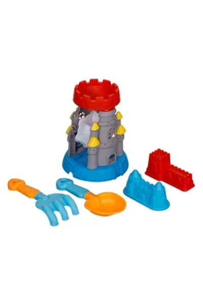 Zumzeria Water Mill Beach Set - Castle with 4 Accessories Ø17.5x22.5cm