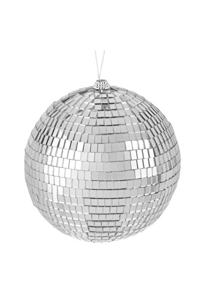 Zumzeria Ornament pentru bradul de Crăciun, glob disco argintiu Ø15cm