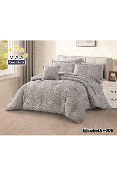M.A.A Cozyhome Nefirin Jacquard Embroidered Bridal Padded Bedspread-7 Pieces-...
