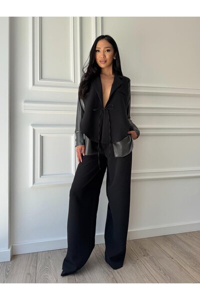 CC STORE Long 2-piece suit, shirt and oversized pants DARK ORCHID