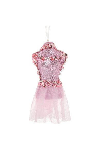 Zumzeria Ornament pentru bradul de Crăciun, manechin balerină roz cu sclipici...
