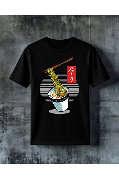 COMVİCHO Ramen Lover Club Printed Oversize T-Shirt