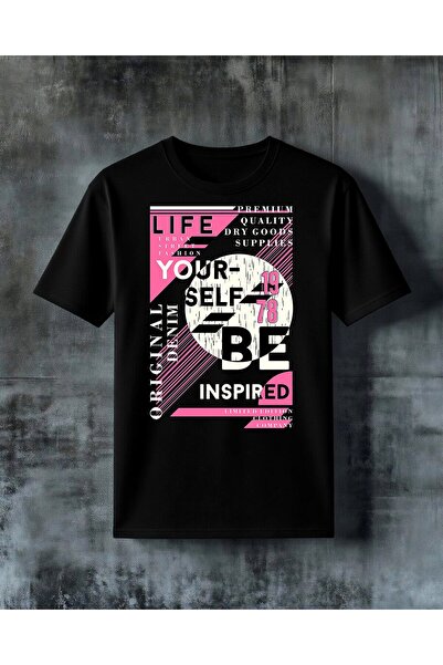 COMVİCHO Yourself Urban Street Printed Oversize T-Shirt