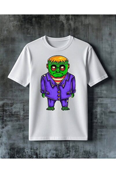 COMVİCHO Frankenstein Monster Printed Oversize T-Shirt