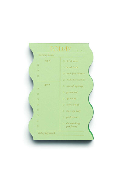 designworks ink Wavy Daily Self Care, Priorities, and Goals Notepad, 180 Page...