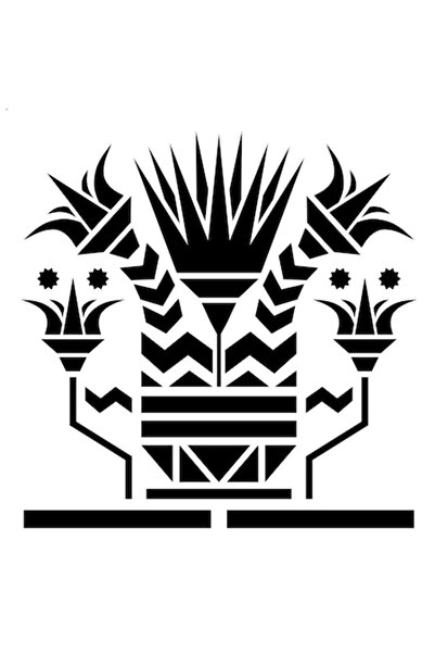 Eni Design 3D construction stencil, Spiky flowerpot, 50x50cm, reusable, plastic