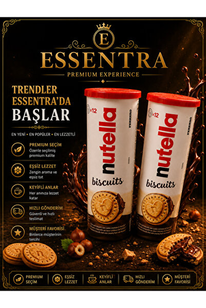 Essentra Home ESSENTRA Nutella Biscuits Tube Pack Hazelnut Cream Biscuit Tube...