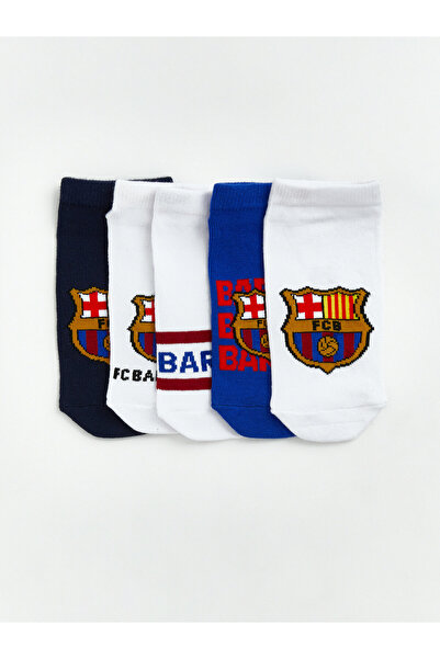 LC Waikiki Șosete sport imprimate pentru băieți FC Barcelona, pachet de 5