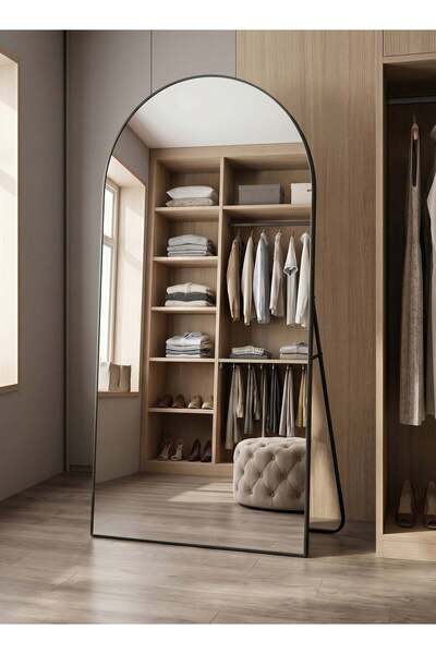 Taimi Elegant Design Large Mirror 170x70cm - Full Length Mirror With Black Me...