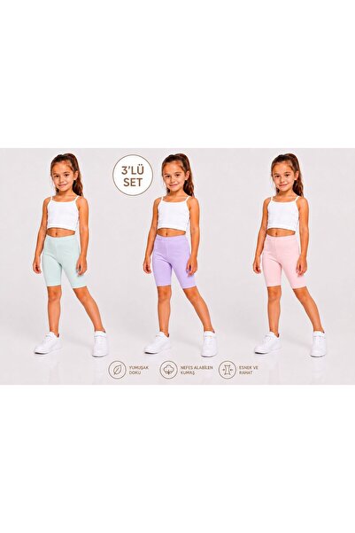 tatlıcottonkids Памучни цветни чорапогащници за момичета, комплект от 3 броя
