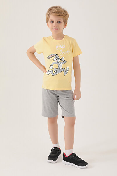 MQ تيشيرت للأولاد بياقة دائرية وطبعة Looney Tunes