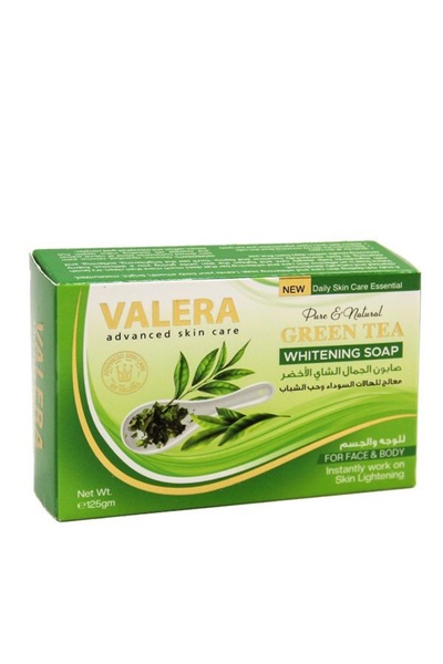 Valera صابون الشاي الأخضر المبيض للوجه والجسم 125 جرام