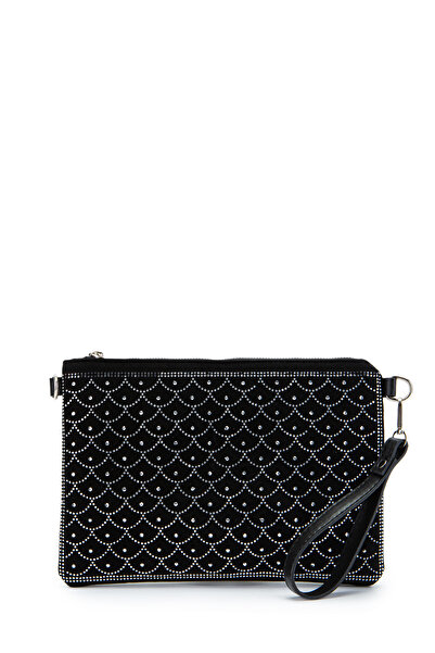 minebag Stone Detailed Clutch Rexie Sea Shell Women's Evening Dress Bag