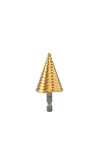 choice2 Hexagonal 1PC 5-35 Gold Titanium Plate Pagoda Drill Hexagonal Straigh...
